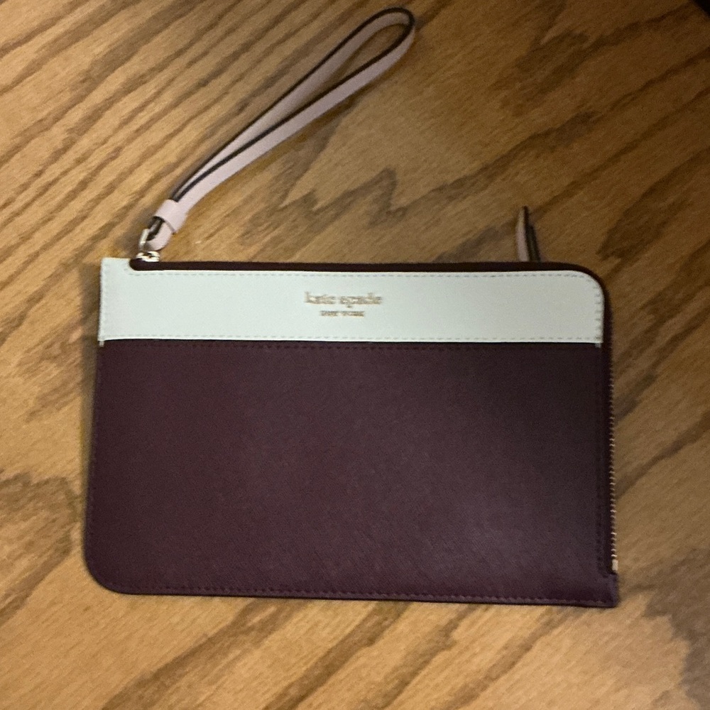 Kate Spade Plum and Cream Clutch